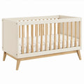 Babybed 120 x 60 cm – Wit/Naturel – Massief Grenenhout en MDF