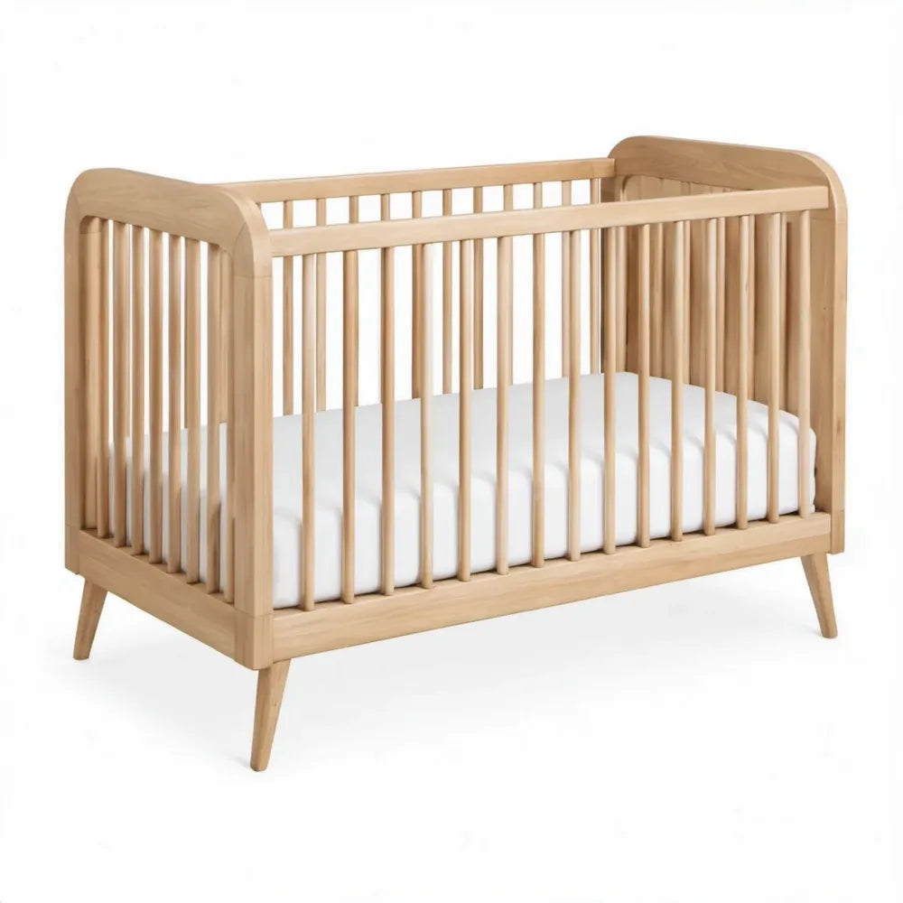 Babybedje van massief beukenhout, naturel, 120 x 60 cm