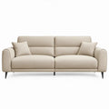 3-zitsbank 220 x 95 x 85 cm beige met zwarte stalen poten